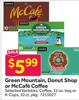 Stop&Shop Green Mountain, Donut Shop or McCafé Coffee offer
