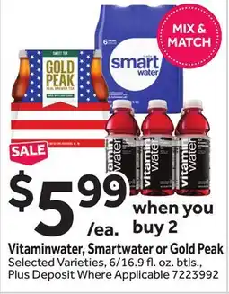 Stop&Shop Vitaminwater, Smartwater or Gold Peak offer