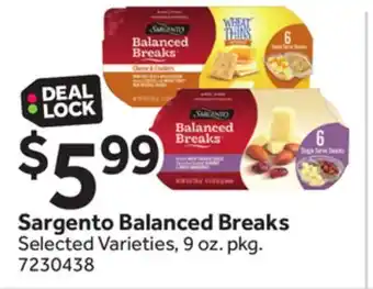 Stop&Shop Sargento Balanced Breaks offer