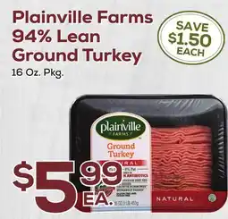 DeCicco & Sons Plainville Farms 94% Lean Ground Turkey offer