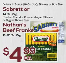 DeCicco & Sons Nathan's Beef Franks 11-12 Oz. Pkg offer