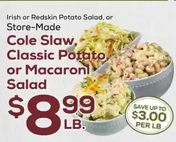 DeCicco & Sons Cole Slaw, Classic Potato, or Macaroni Salad offer