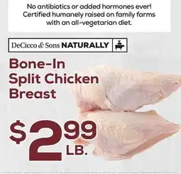 DeCicco & Sons Bone-In Split Chicken Breast offer