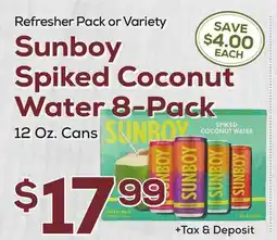 DeCicco & Sons Sunboy Spiked Coconut Water 8-Pack offer