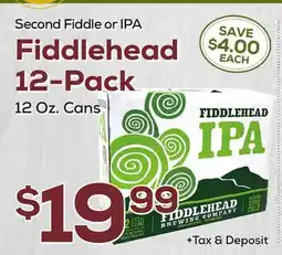 DeCicco & Sons Second Fiddle or IPA Fiddlehead 12-Pack offer