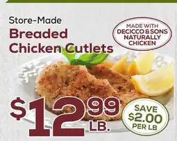 DeCicco & Sons Breaded Chicken Cutlets offer