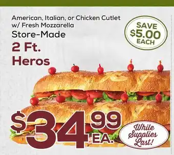 DeCicco & Sons 2 Ft. Heros offer