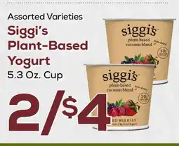 DeCicco & Sons Siggi's Plant-Based Yogurt offer