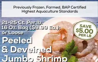 DeCicco & Sons Loose Peeled & Deveined Jumbo Shrimp offer