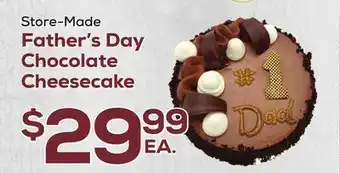 DeCicco & Sons Father's Day Chocolate Cheesecake offer