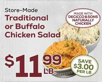 DeCicco & Sons Traditional or Buffalo Chicken Salad offer