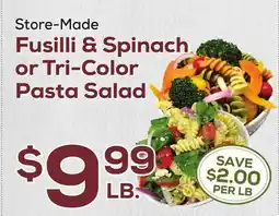 DeCicco & Sons Fusilli & Spinach or Tri-Color Pasta Salad offer