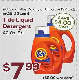 DeCicco & Sons Tide Liquid Detergent 42 Oz. Btl offer