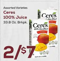 DeCicco & Sons Ceres 100% Juice offer
