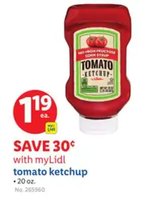 Lidl tomato ketchup offer