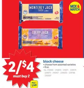 Lidl block cheese offer