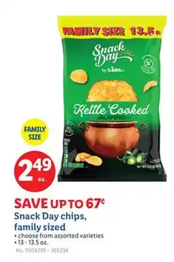 Lidl Snack Day chips, family sized offer