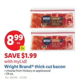 Lidl Wright Brand thick cut bacon offer
