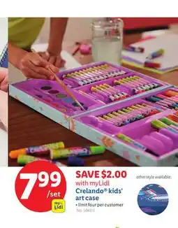 Lidl Crelando kids' art case offer