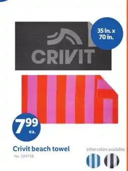 Lidl Crivit beach towel offer