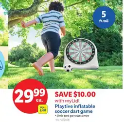 Lidl Playtive infl atable soccer dart game offer