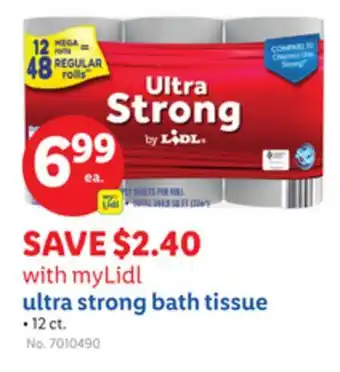 Lidl ultra strong bath tissue offer