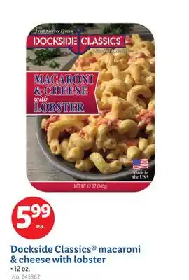 Lidl Dockside Classics macaroni & cheese with lobster offer