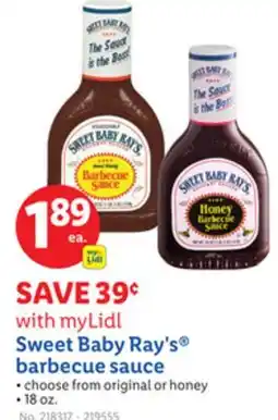 Lidl Sweet Baby Ray's Barbecue Sauce offer