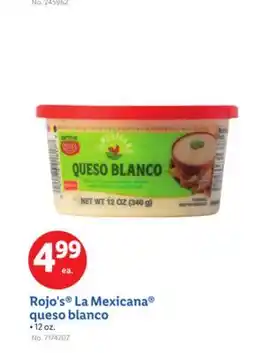 Lidl Rojo's La Mexicana Queso Blanco offer