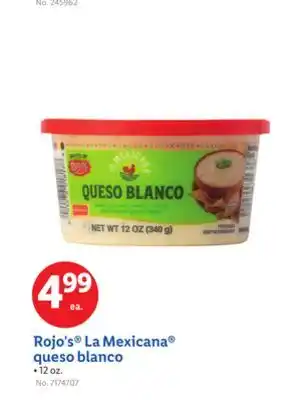 Lidl Rojo's La Mexicana Queso Blanco offer