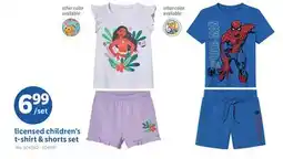 Lidl licensed children's t-shirt & shorts set offer