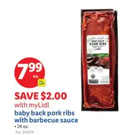 Lidl baby back pork ribs with barbecue sauce offer