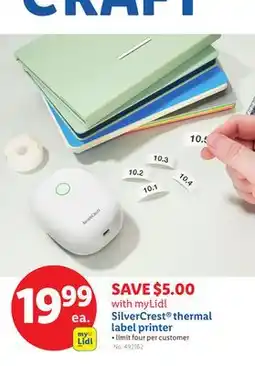 Lidl SilverCrest thermal label printer offer