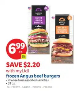 Lidl frozen Angus beef burgers offer