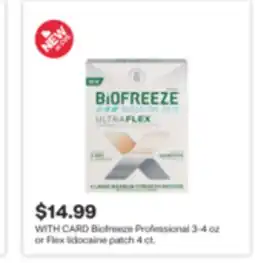 CVS Biofreeze Professional 3-4 oz or Flex lidocaine patch 4 ct offer