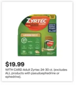 CVS Adult Zyrtec 24-30 ct offer