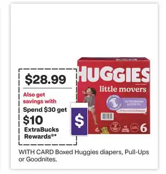 CVS Boxed Huggies diapers, Pull-Ups or Goodnites offer