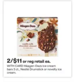 CVS Häagen-Dazs ice cream bars 3 ct., Nestlé Drumstick or novelty ice cream offer