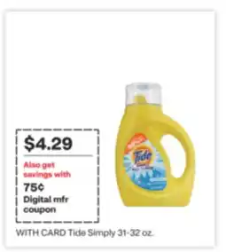 CVS Tide Simply 31-32 oz offer