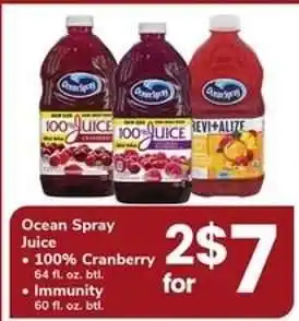 Safeway Ocean Spray Juice offer