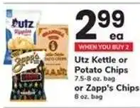 Safeway Utz Kettle or Potato Chips or Zapp's Chips offer
