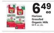 Safeway Horizon Grassfed Organic Milk offer