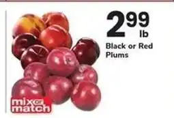 Safeway Black or Red Plums offer