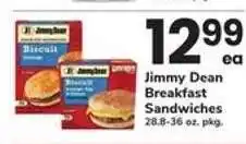 Safeway Jimmy Dean Breakfast Sandwiches offer