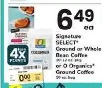 Safeway Signature Select Coffee offer