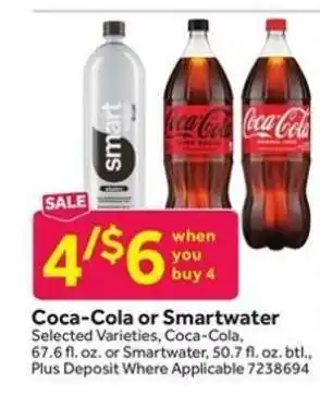 Stop&Shop Coca-Cola or Smartwater offer