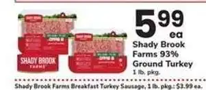 Safeway Shady Brook Farms 93% Ground Turkey offer