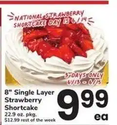 Safeway 8 Single Layer Strawberry Shortcake offer