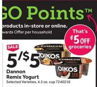 Stop&Shop Dannon Remix Yogurt offer