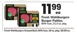 Safeway Fresh Wahlburgers Burger Patties offer
